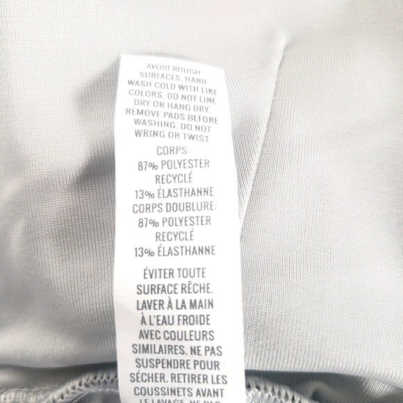 Arie High Neck Swim Top Size Large Grey Snake Skin - Picture 8 of 8